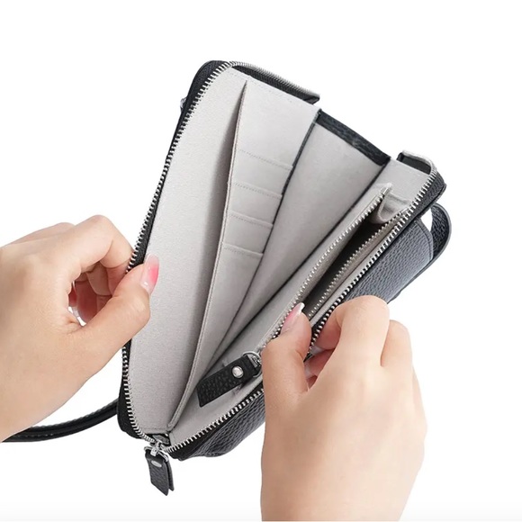 Genuine Leather Crossbody Bag Phone Purse - Picture 5 of 5